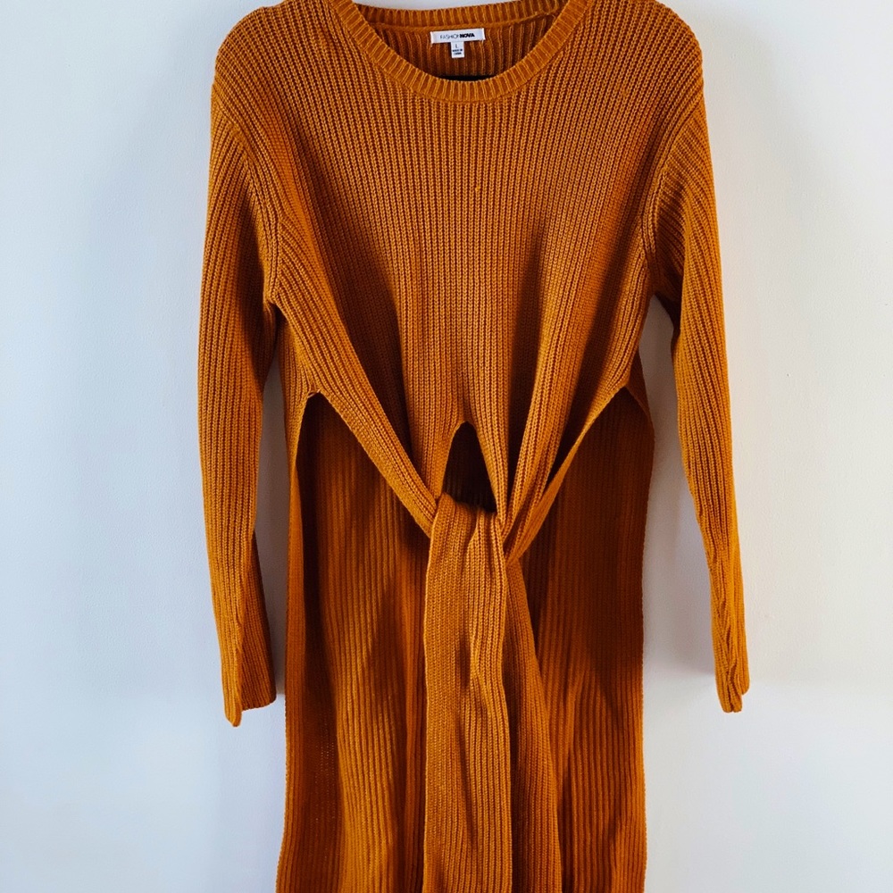 FASHION NOVA | Knit Long Sleeve High Low Crop Sweater